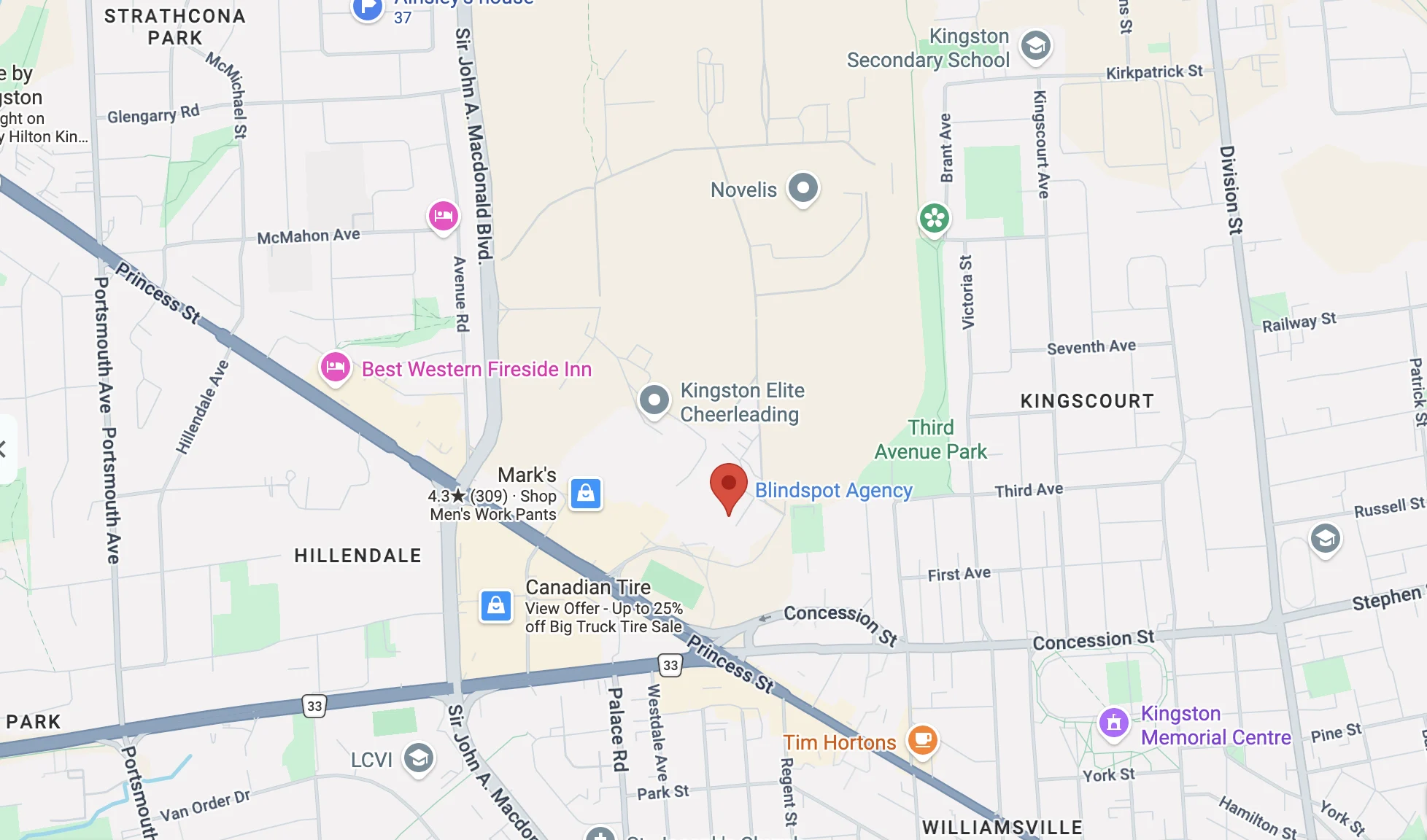 google map listing blindspot agency